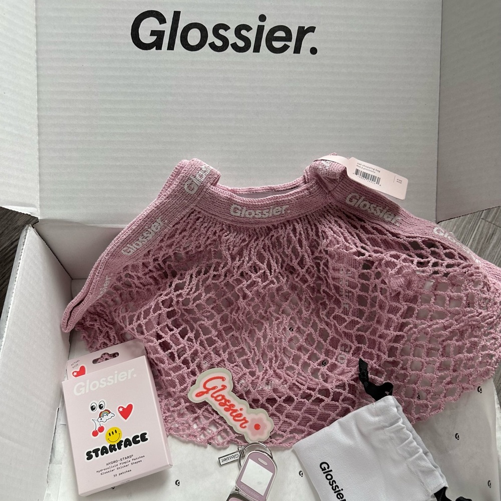 Brand new glossier market pink bag
